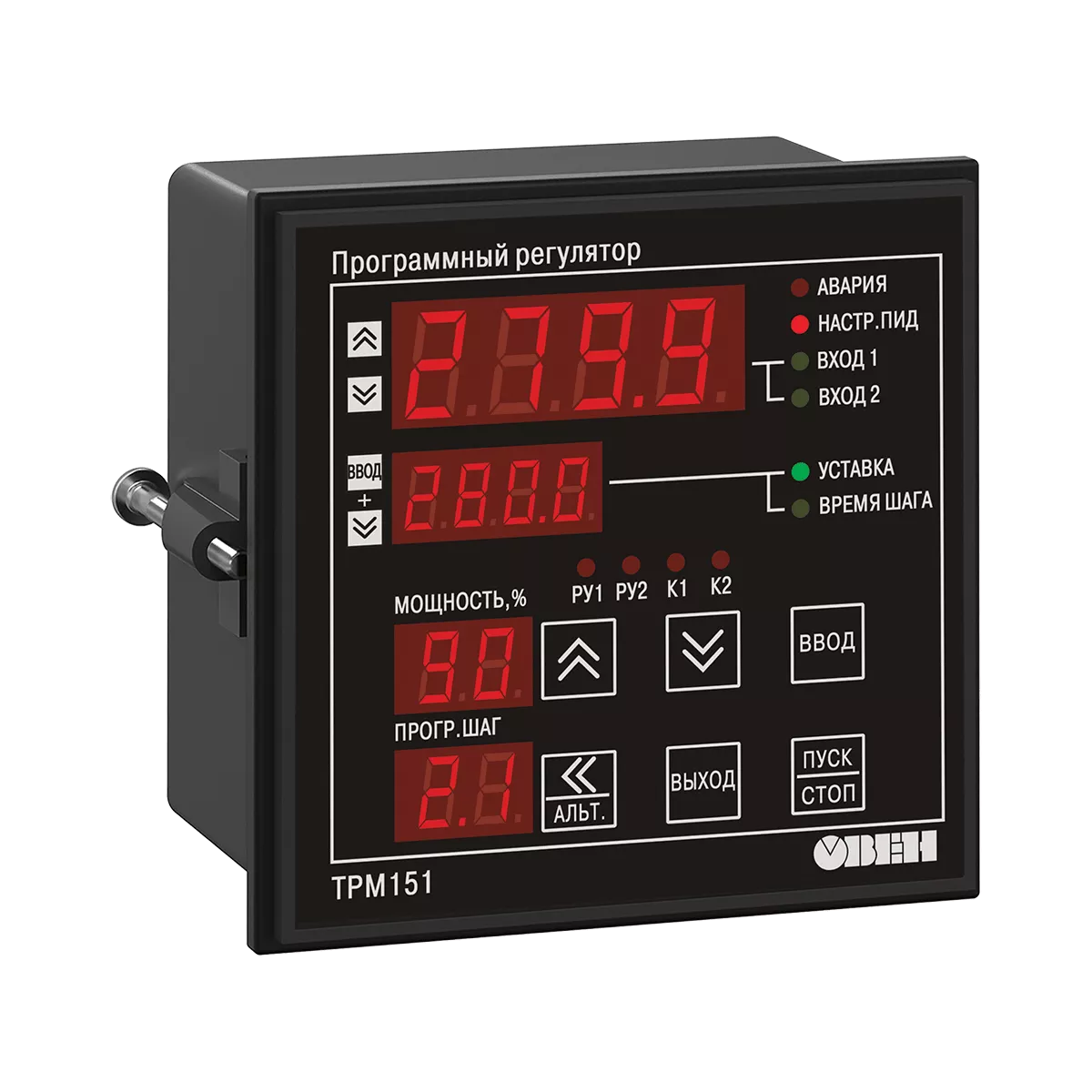 ТРМ151 двухканальный ПИД-регулятор с пошаговыми программами и RS-485