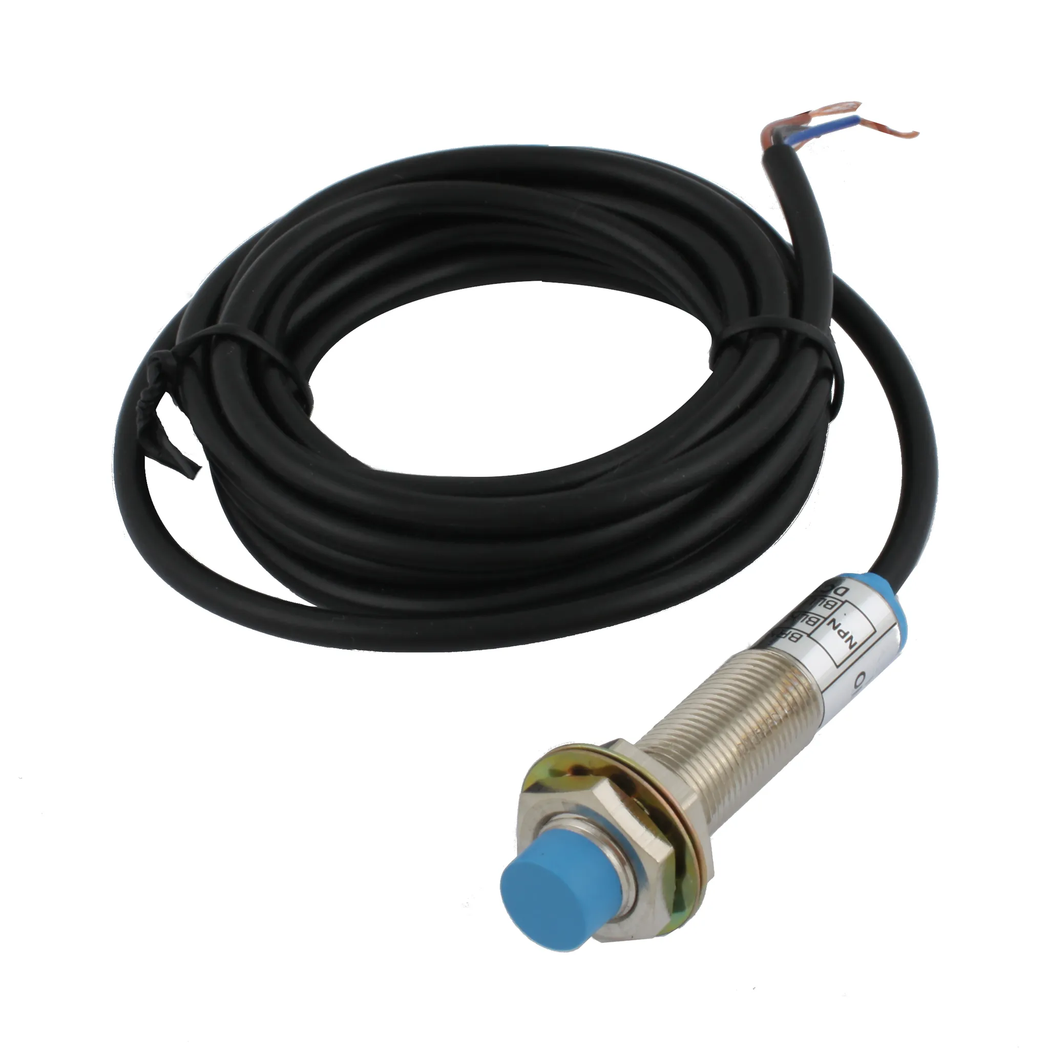 INNOCONT Индуктивный датчик, M12x1, L=61 мм, неэкранированный, зона срабатывания 4 мм, -25 +60 С, 12…24 VDC, IP65, выход: NPN NO, макс. ток 200 мА, кабель 2 м SL-12N4C