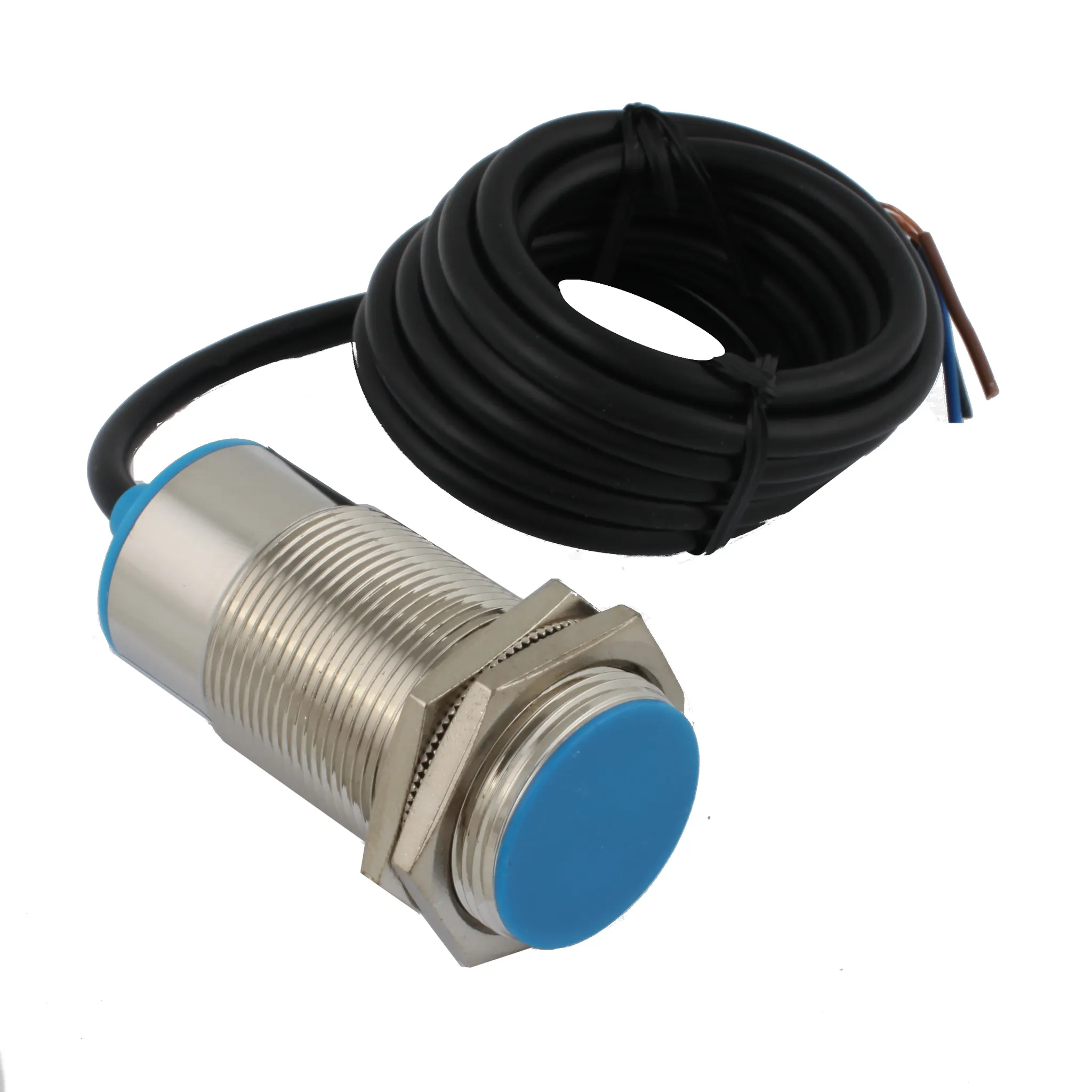 INNOCONT Индуктивный датчик, M30x1,5, L=78 мм, экранированный, зона срабатывания 10 мм, -25 +60 С, 12…24 VDC, IP65, выход: PNP NO, макс. ток 200 мА, кабель 2 м SL-30P10C