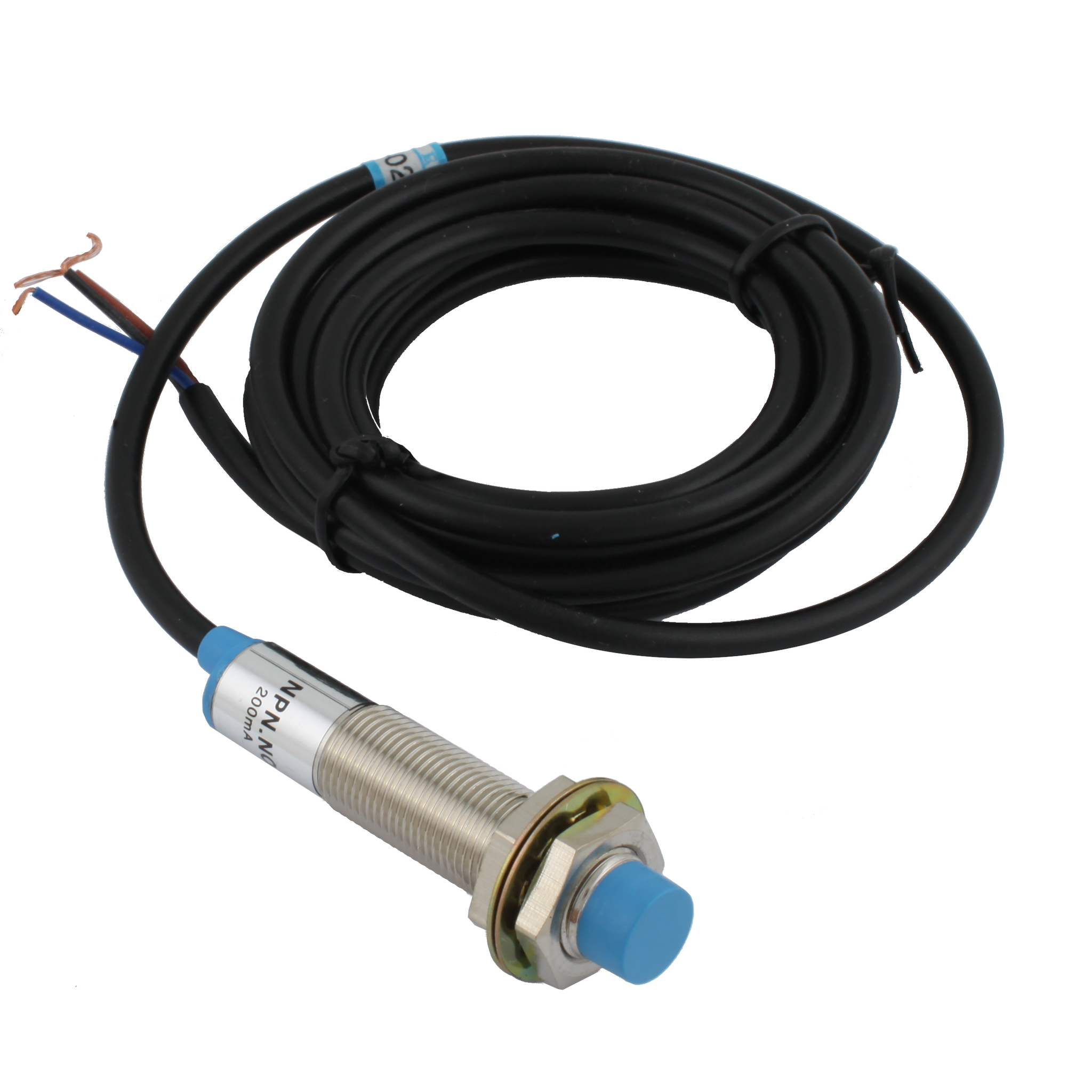 INNOCONT Индуктивный датчик, M12x1, L=61 мм, неэкранированный, зона срабатывания 4 мм, -25 +60 С, 12…24 VDC, IP65, выход: NPN NO, макс. ток 200 мА, кабель 2 м SL-12N4C